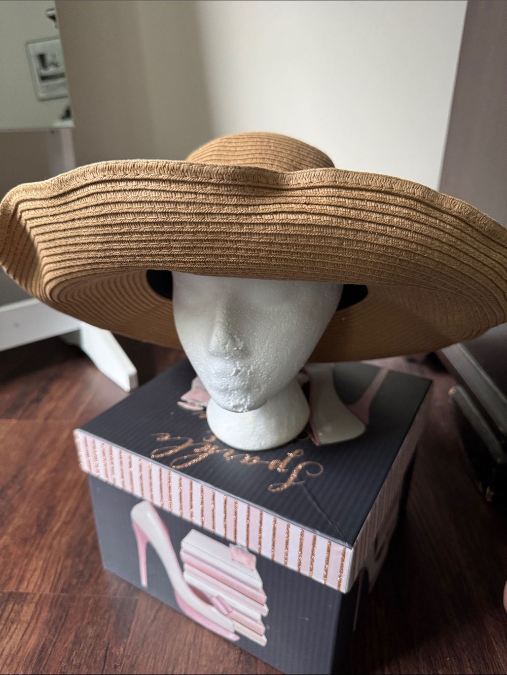Wide Brim Sun Hat - Tan - Picture 5 of 7